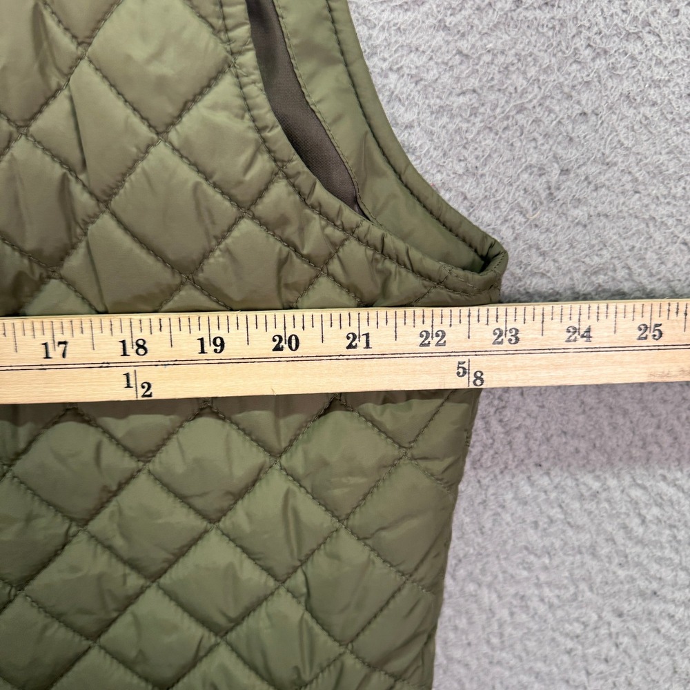 Brooks Brothers Red Fleece Vest Mens XL Olive Green Quilted Thermore Insulated - Picture 6 of 8